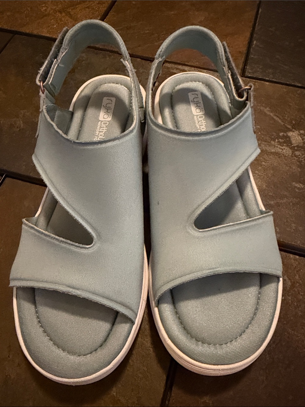 Ryka Nicolette Ortholite Memory Foam Platform Sandals- size 8.5M, EUC *like new*